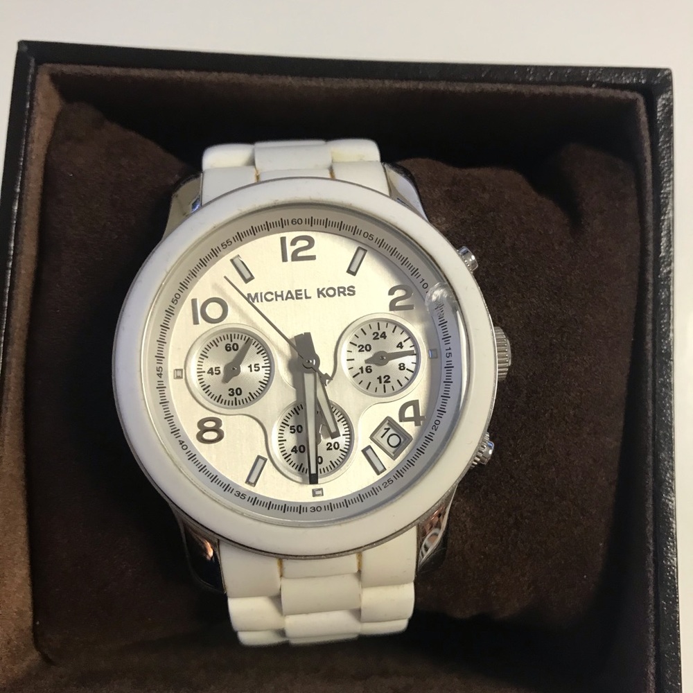 Michael Kors White Silicone Strap Watch